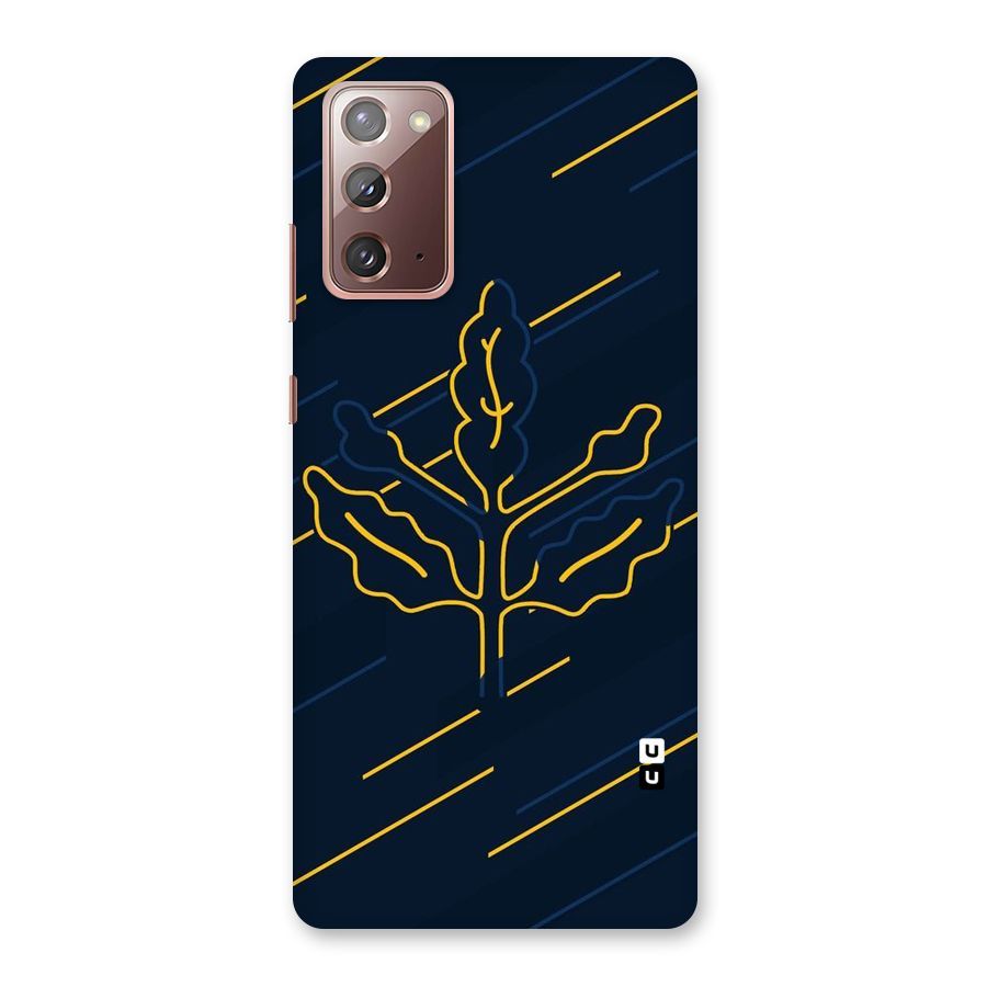 Yellow Leaf Line Back Case for Galaxy Note 20