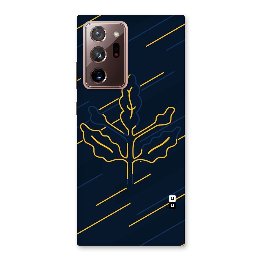 Yellow Leaf Line Back Case for Galaxy Note 20 Ultra