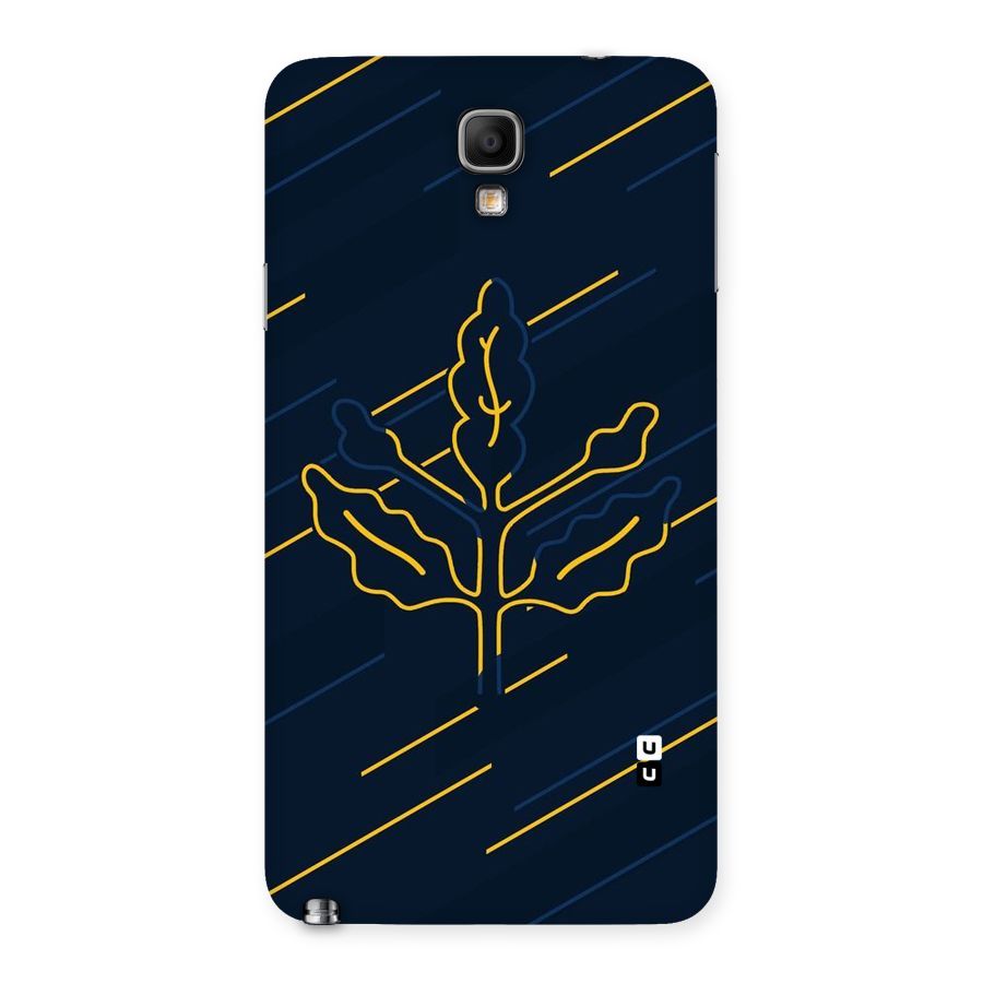 Yellow Leaf Line Back Case for Galaxy Note 3 Neo