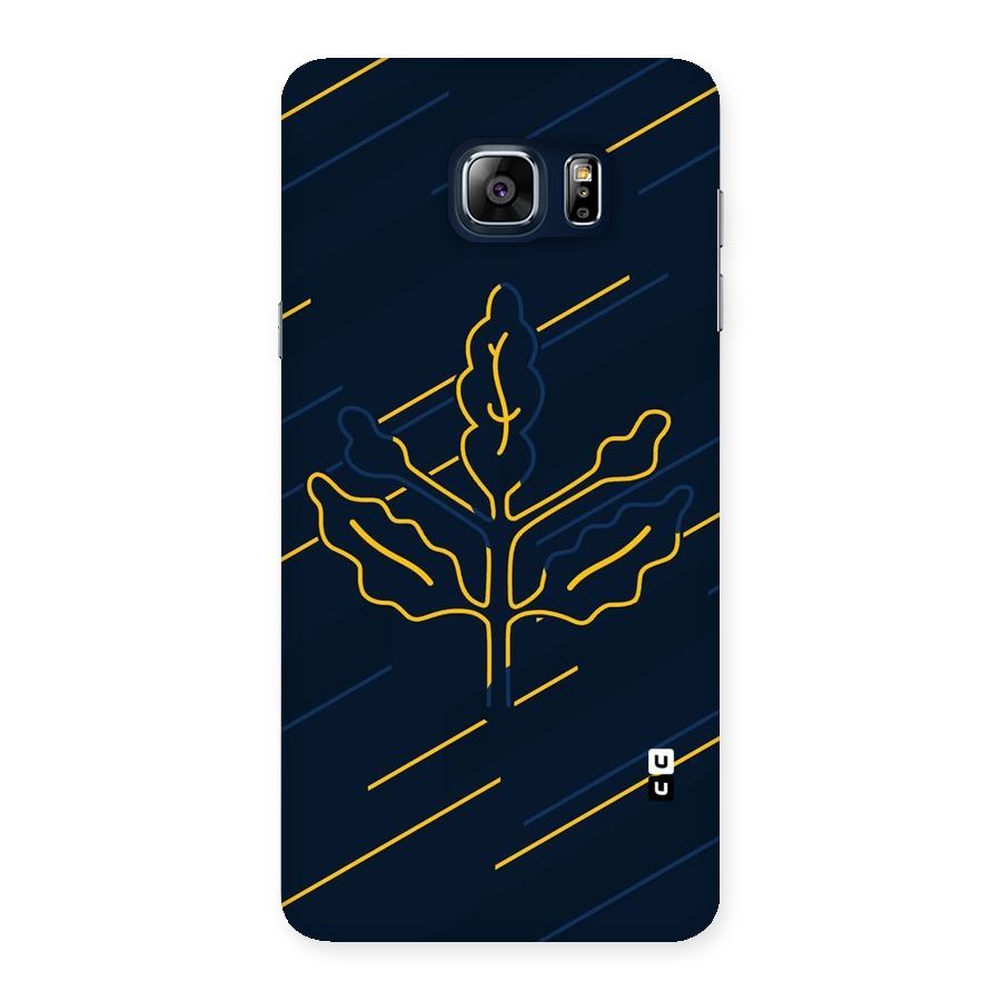 Yellow Leaf Line Back Case for Galaxy Note 5