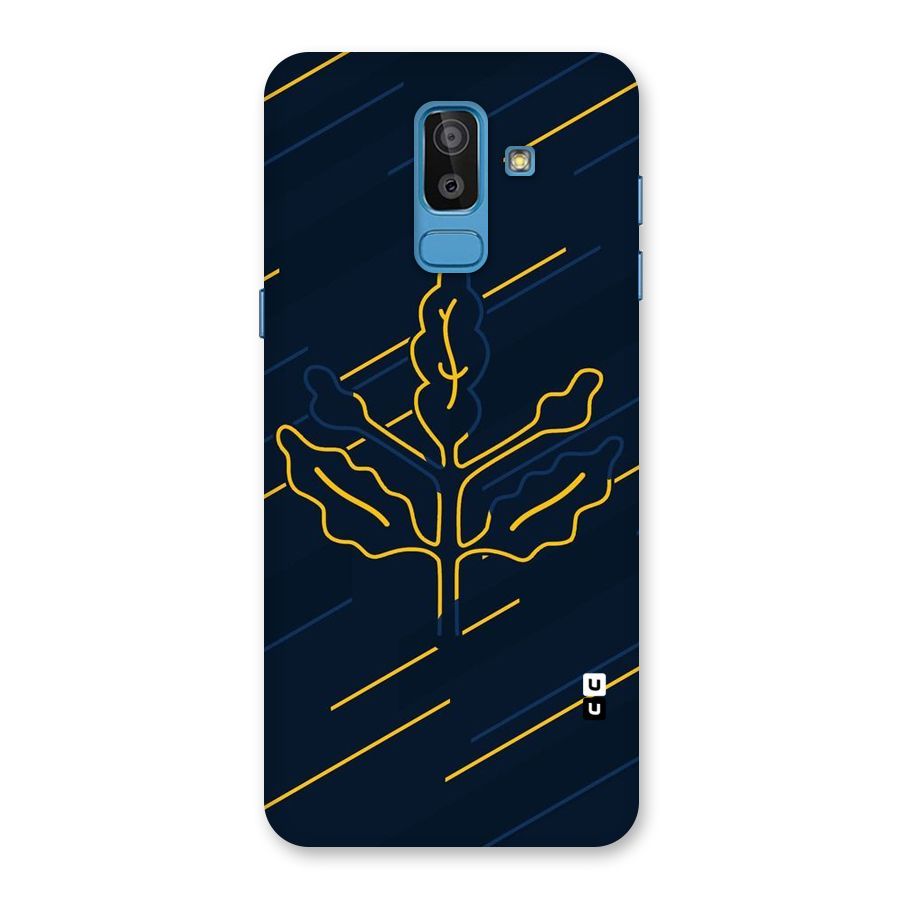 Yellow Leaf Line Back Case for Galaxy On8 (2018)
