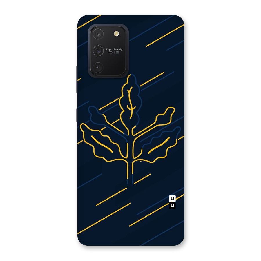 Yellow Leaf Line Back Case for Galaxy S10 Lite