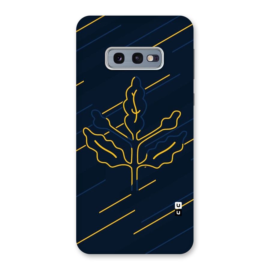 Yellow Leaf Line Back Case for Galaxy S10e
