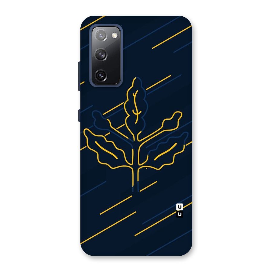 Yellow Leaf Line Back Case for Galaxy S20 FE