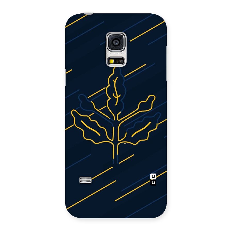 Yellow Leaf Line Back Case for Galaxy S5 Mini