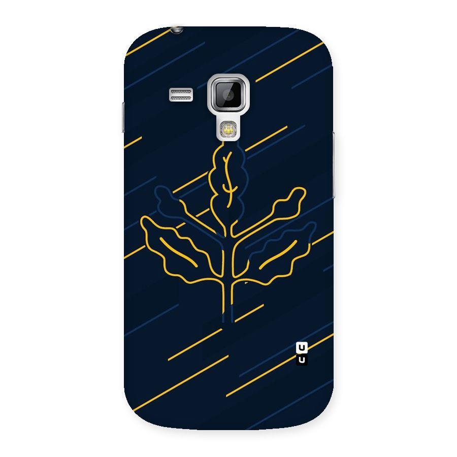 Yellow Leaf Line Back Case for Galaxy S Duos