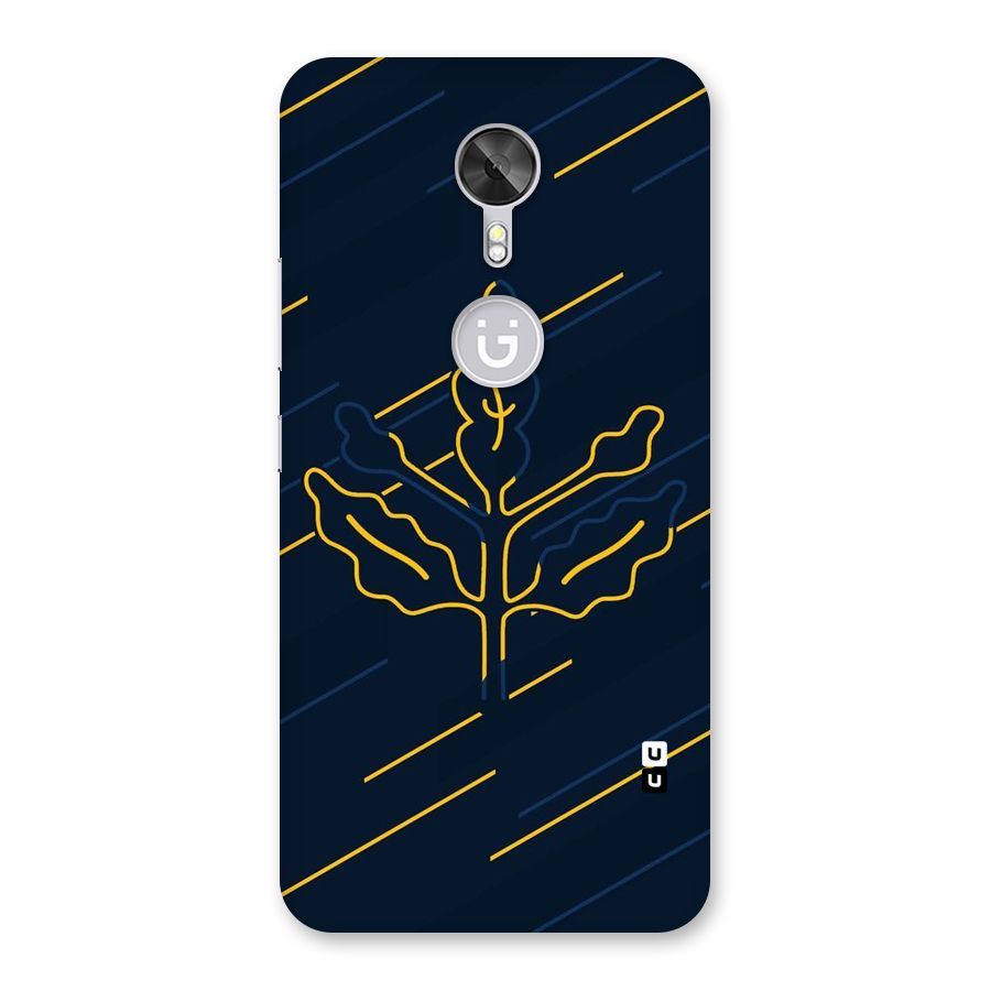 Yellow Leaf Line Back Case for Gionee A1