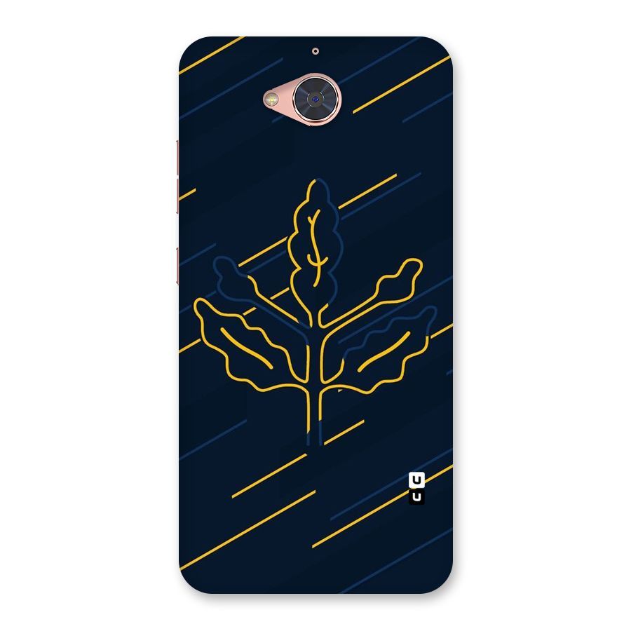 Yellow Leaf Line Back Case for Gionee S6 Pro