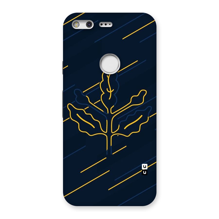 Yellow Leaf Line Back Case for Google Pixel