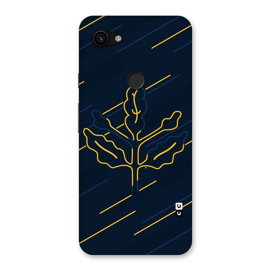 Yellow Leaf Line Back Case for Google Pixel 3a XL
