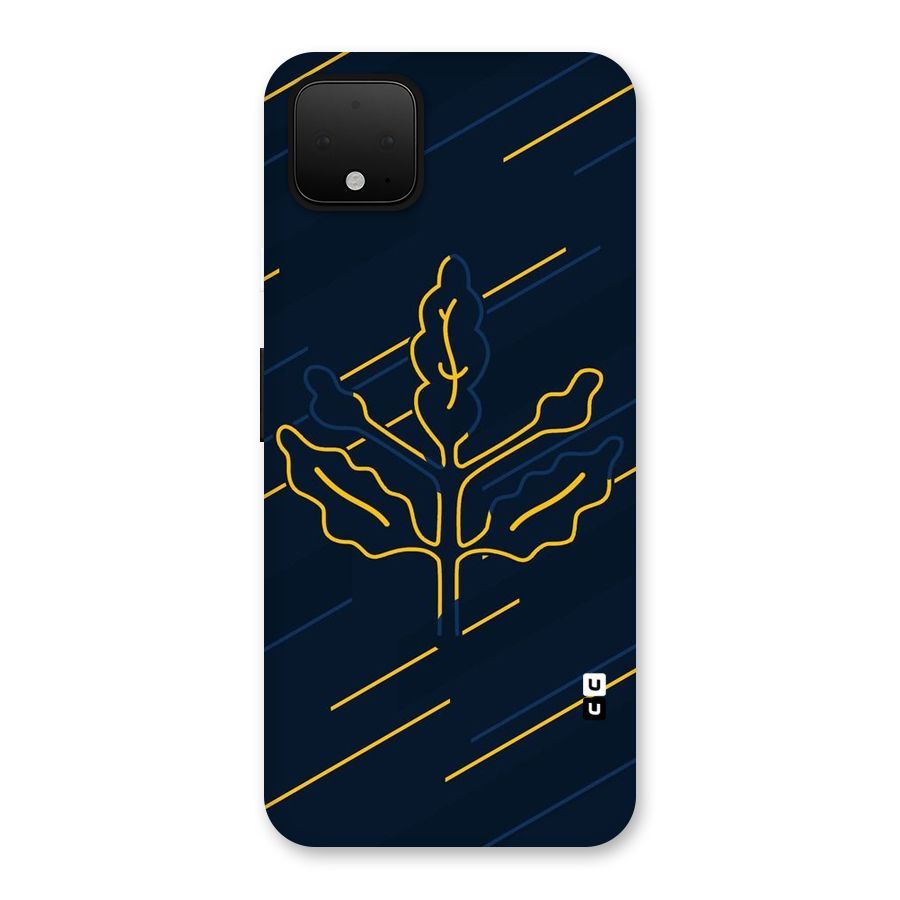 Yellow Leaf Line Back Case for Google Pixel 4 XL