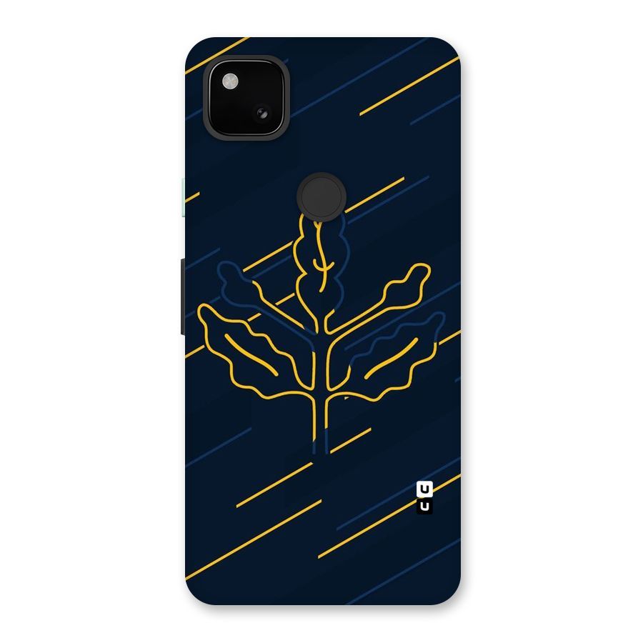Yellow Leaf Line Back Case for Google Pixel 4a