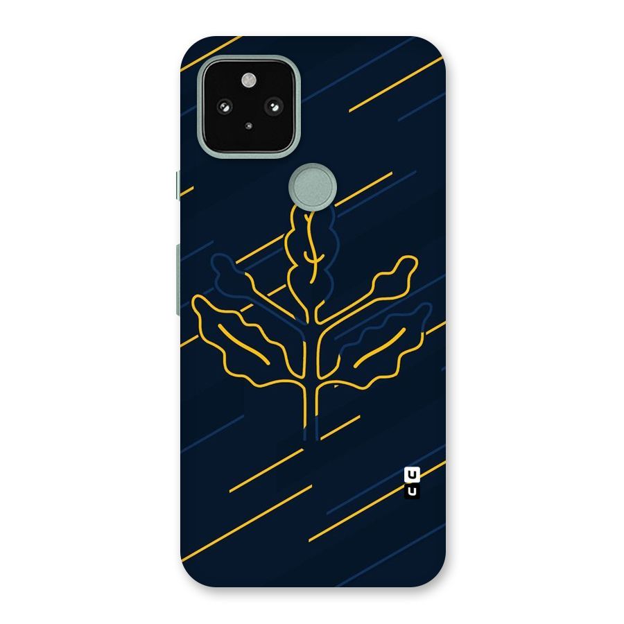 Yellow Leaf Line Back Case for Google Pixel 5