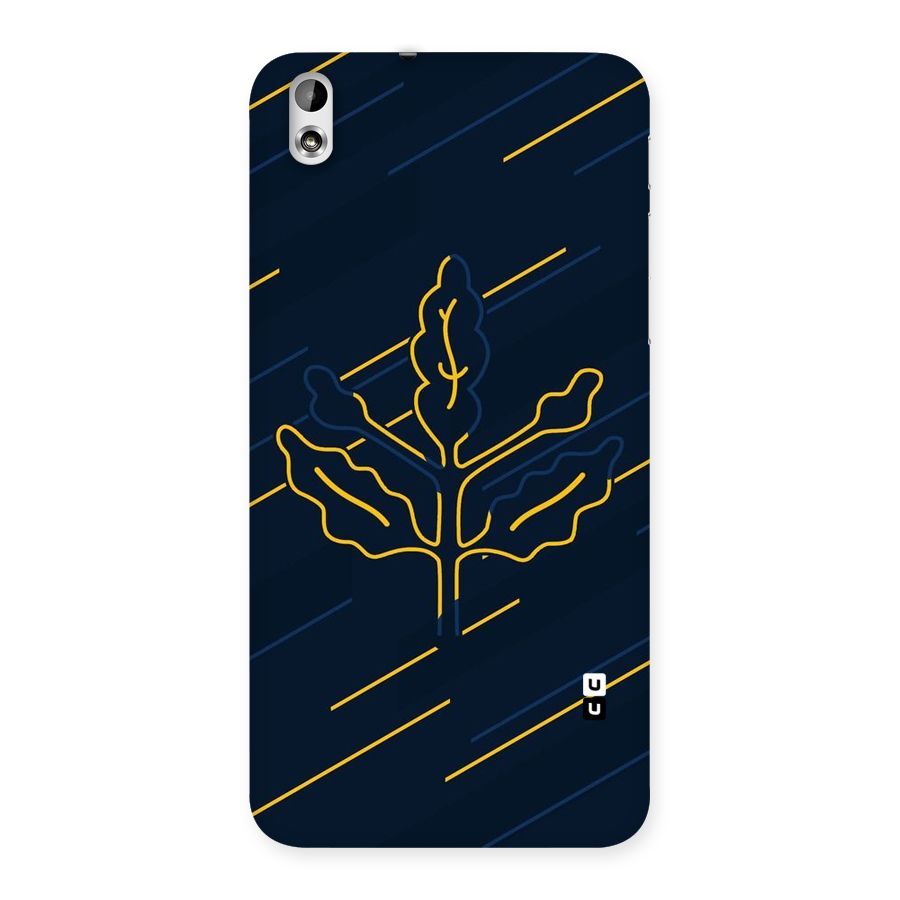 Yellow Leaf Line Back Case for HTC Desire 816g