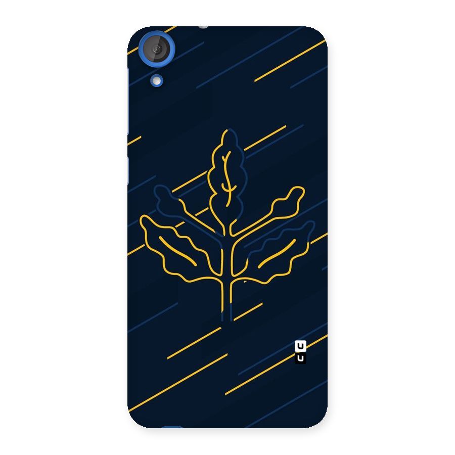 Yellow Leaf Line Back Case for HTC Desire 820