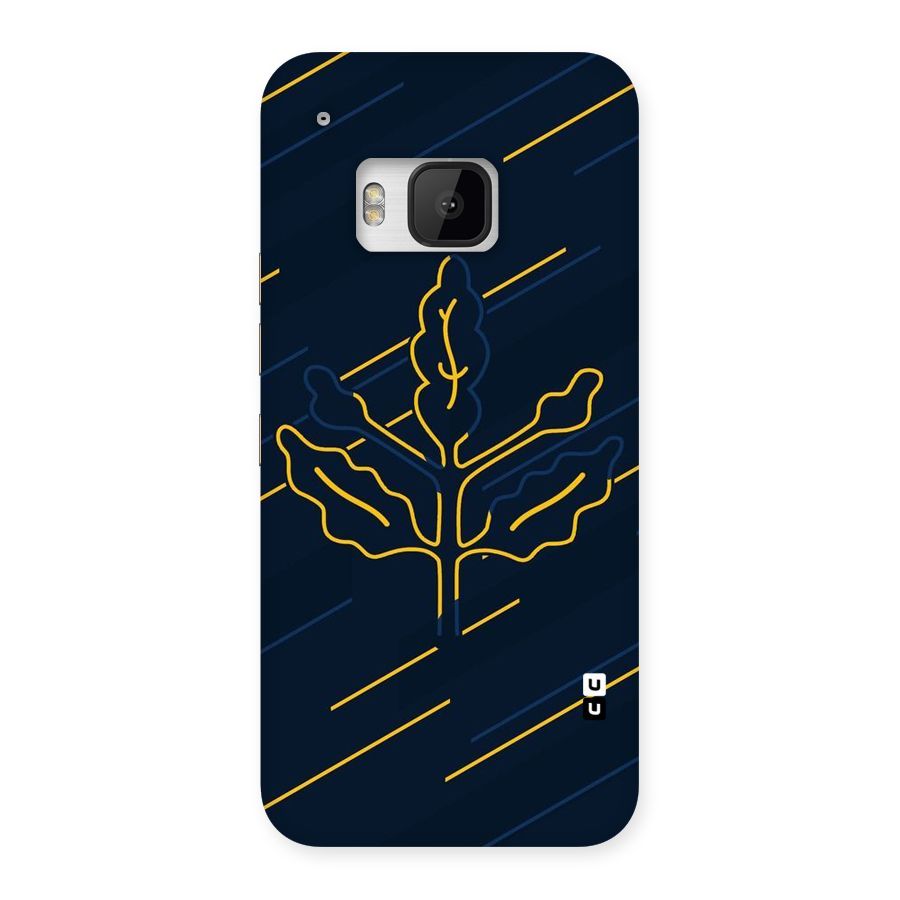 Yellow Leaf Line Back Case for HTC One M9