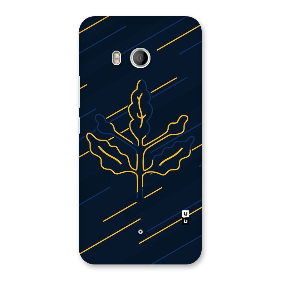 Yellow Leaf Line Back Case for HTC U11