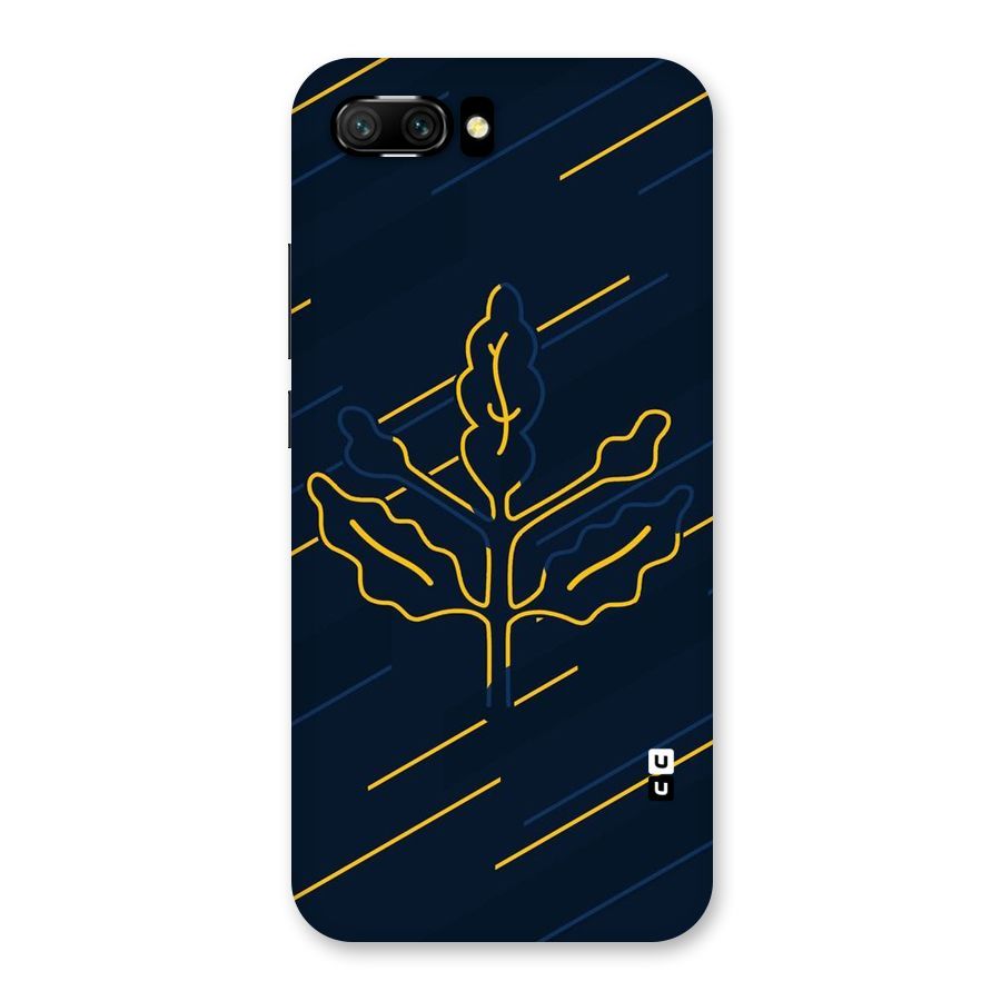Yellow Leaf Line Back Case for Honor 10
