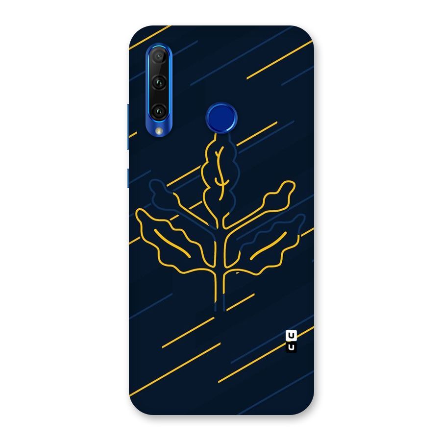 Yellow Leaf Line Back Case for Honor 20i