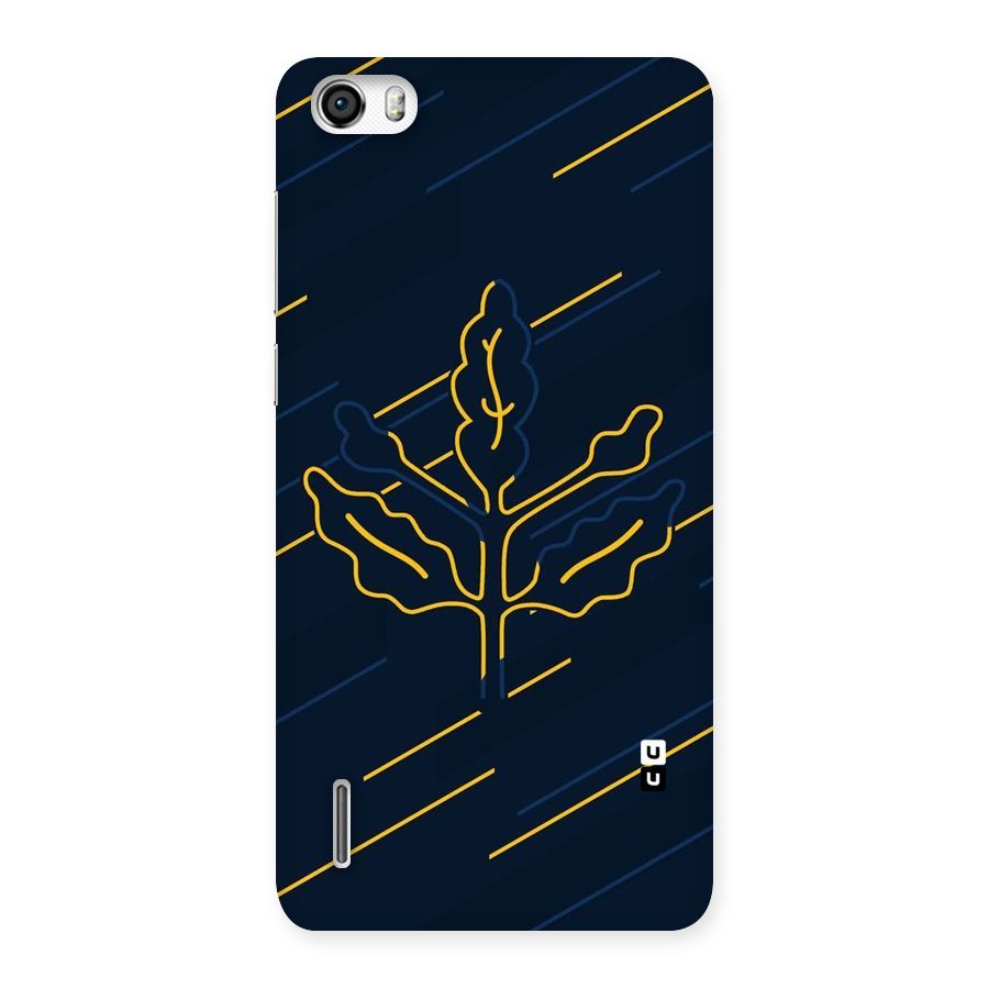 Yellow Leaf Line Back Case for Honor 6