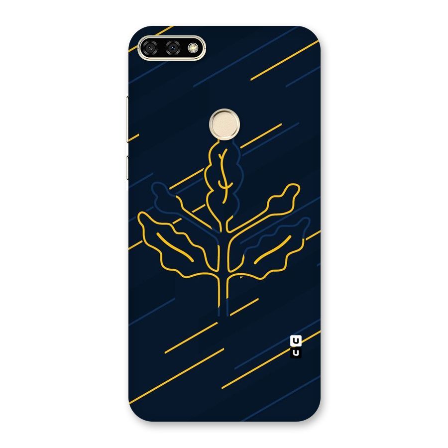 Yellow Leaf Line Back Case for Honor 7A