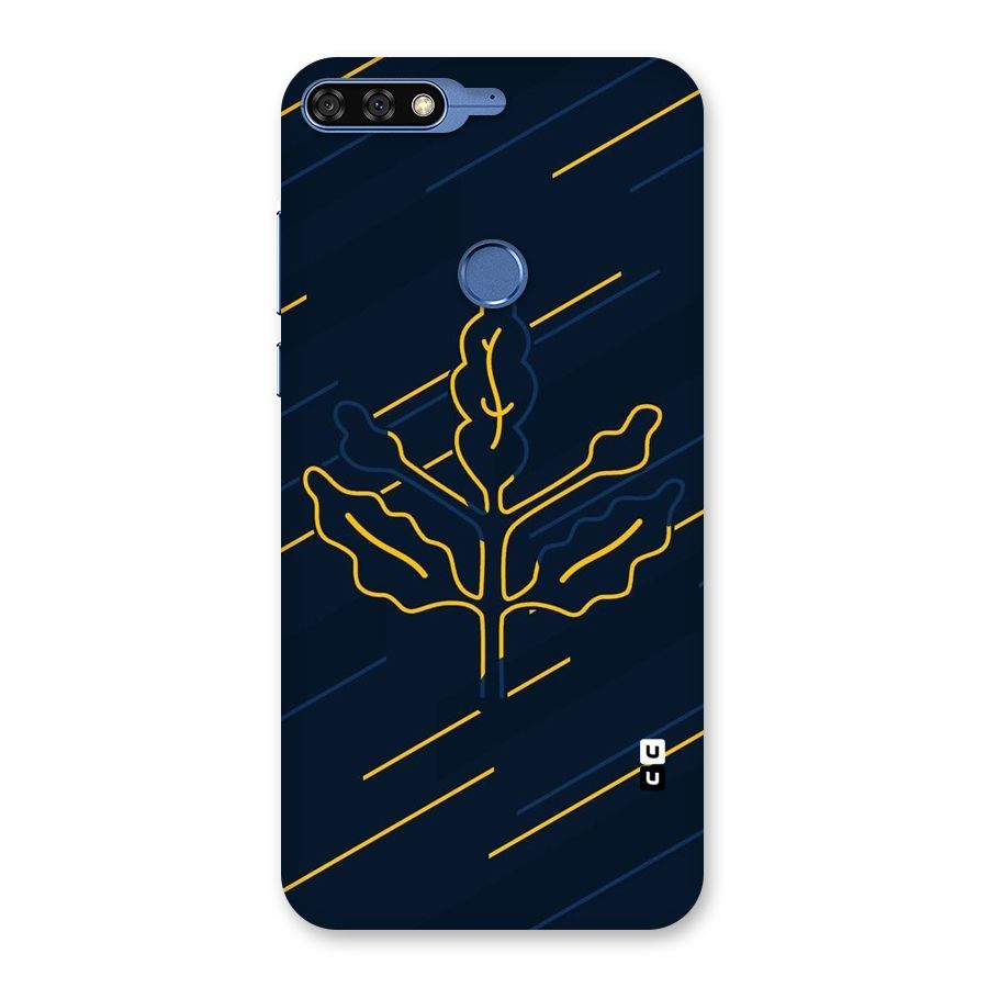 Yellow Leaf Line Back Case for Honor 7C