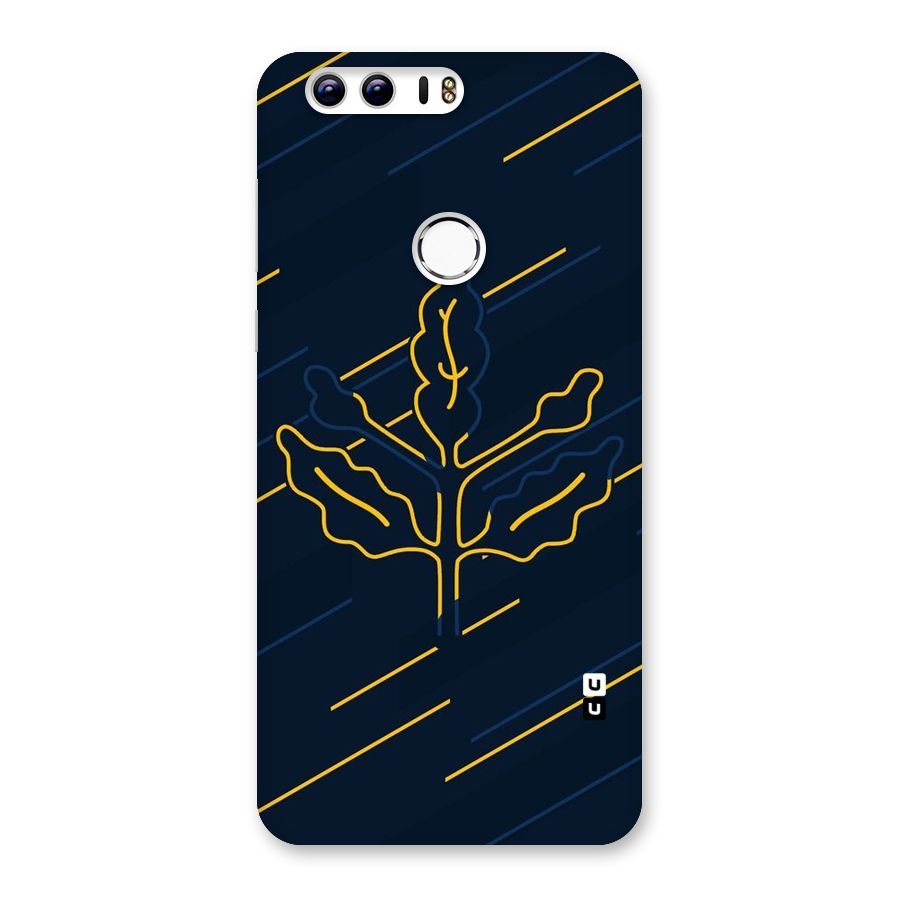 Yellow Leaf Line Back Case for Honor 8