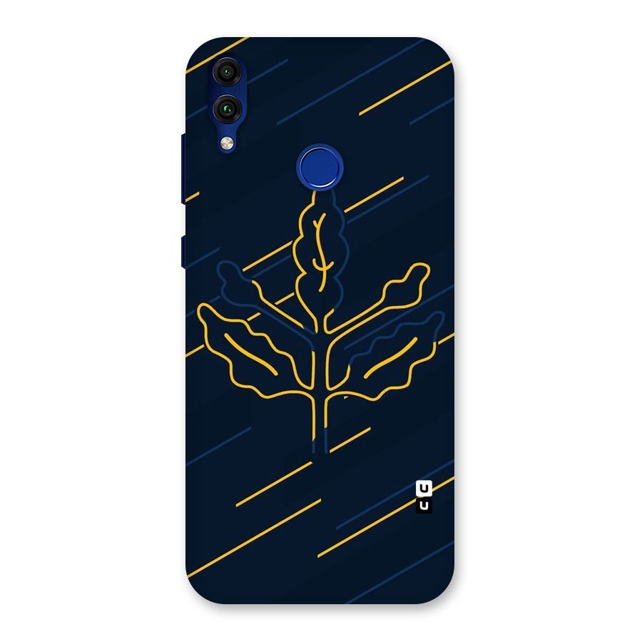 Yellow Leaf Line Back Case for Honor 8C
