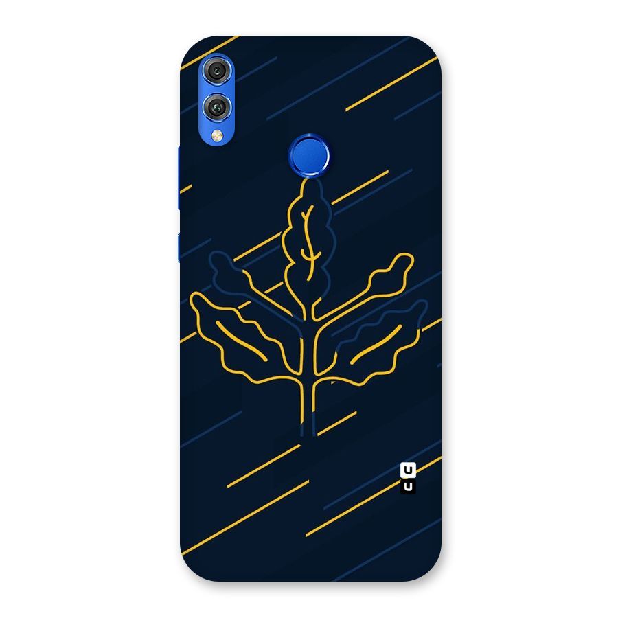 Yellow Leaf Line Back Case for Honor 8X