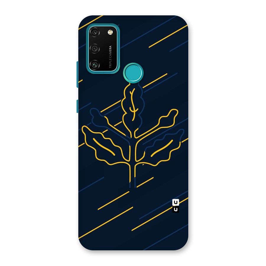 Yellow Leaf Line Back Case for Honor 9A