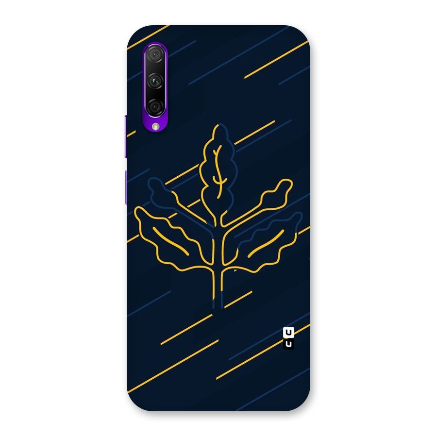 Yellow Leaf Line Back Case for Honor 9X Pro