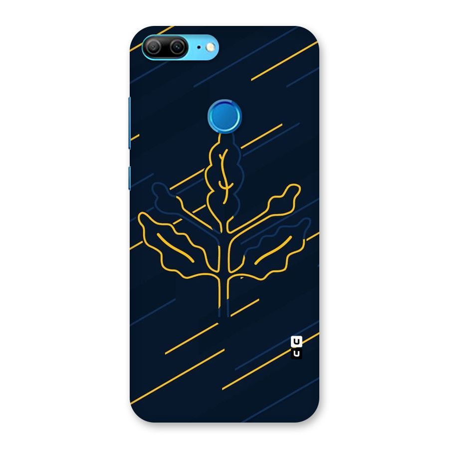 Yellow Leaf Line Back Case for Honor 9 Lite