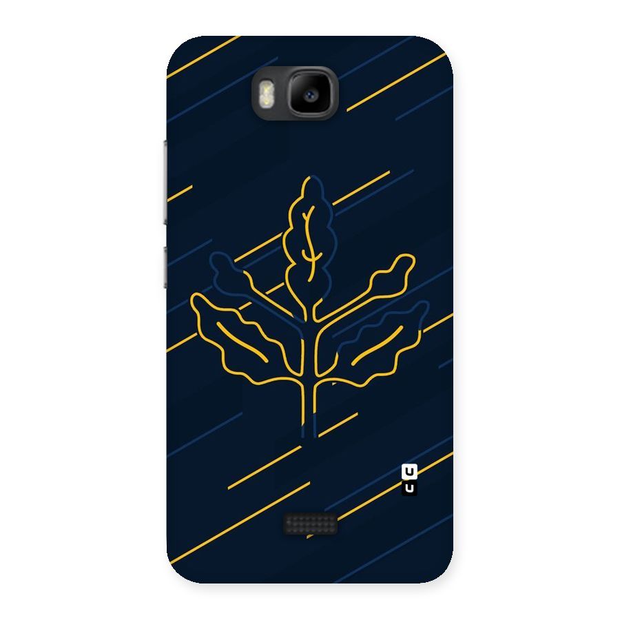 Yellow Leaf Line Back Case for Honor Bee