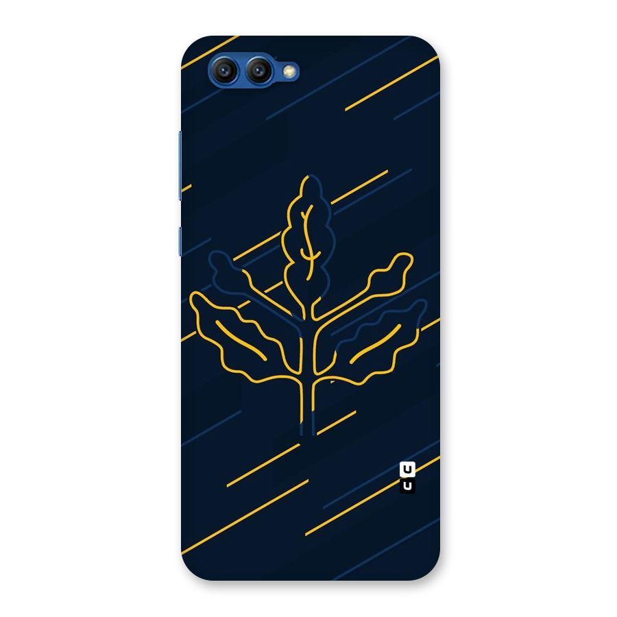 Yellow Leaf Line Back Case for Honor View 10