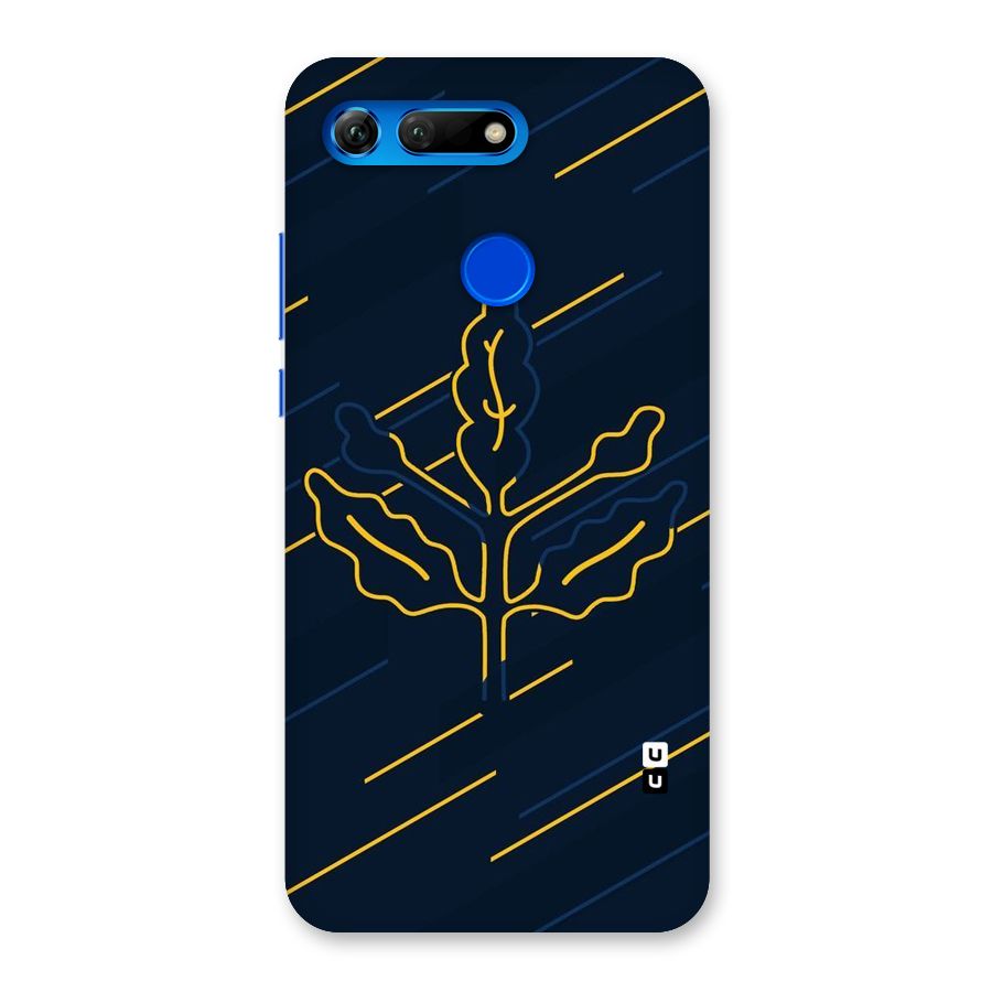 Yellow Leaf Line Back Case for Honor View 20