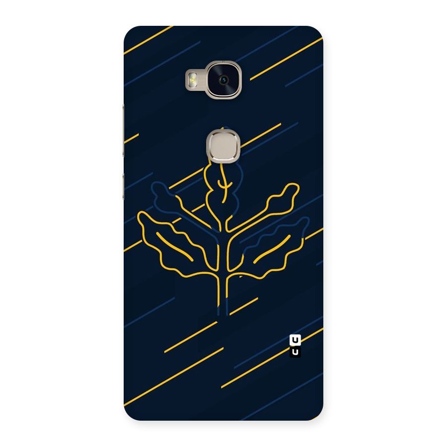 Yellow Leaf Line Back Case for Huawei Honor 5X