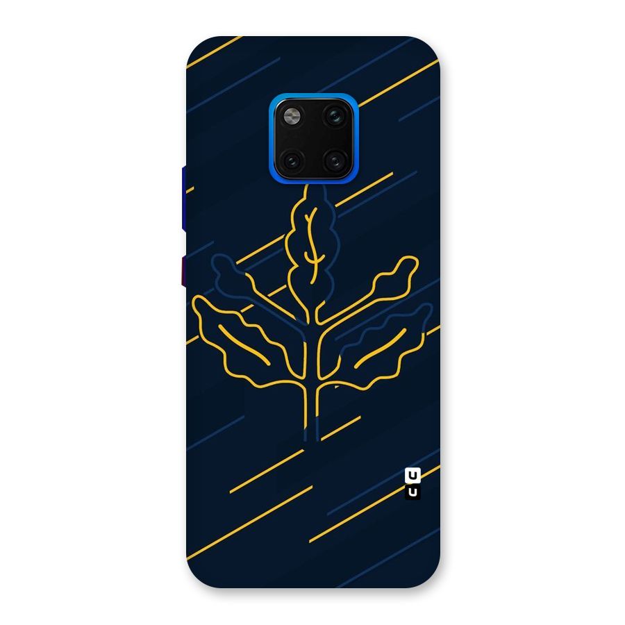 Yellow Leaf Line Back Case for Huawei Mate 20 Pro