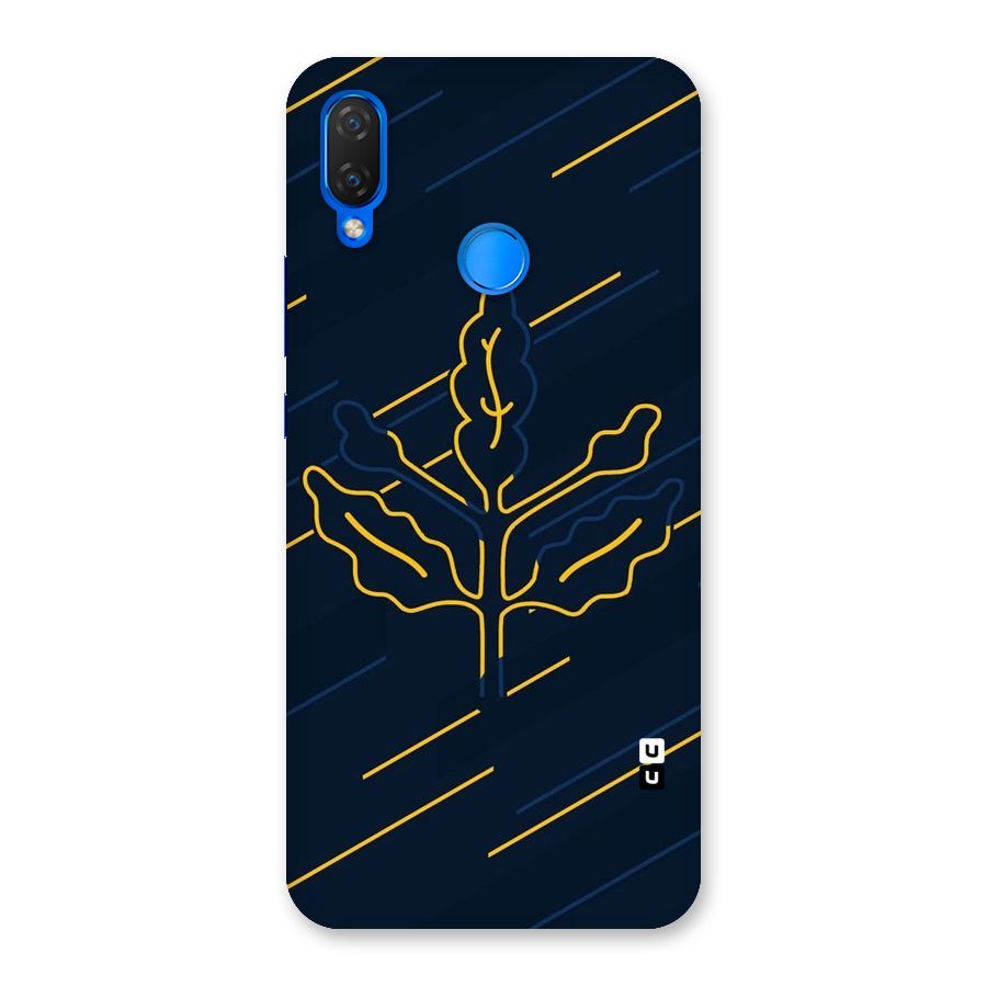 Yellow Leaf Line Back Case for Huawei Nova 3i