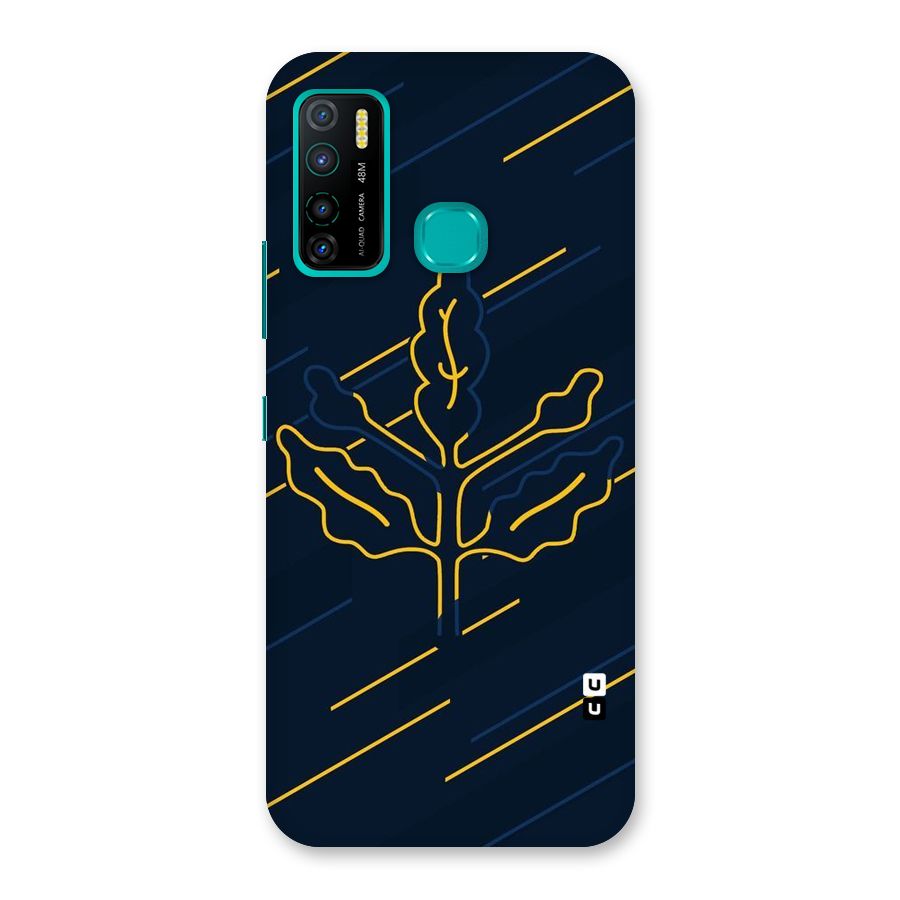 Yellow Leaf Line Back Case for Infinix Hot 9 Pro
