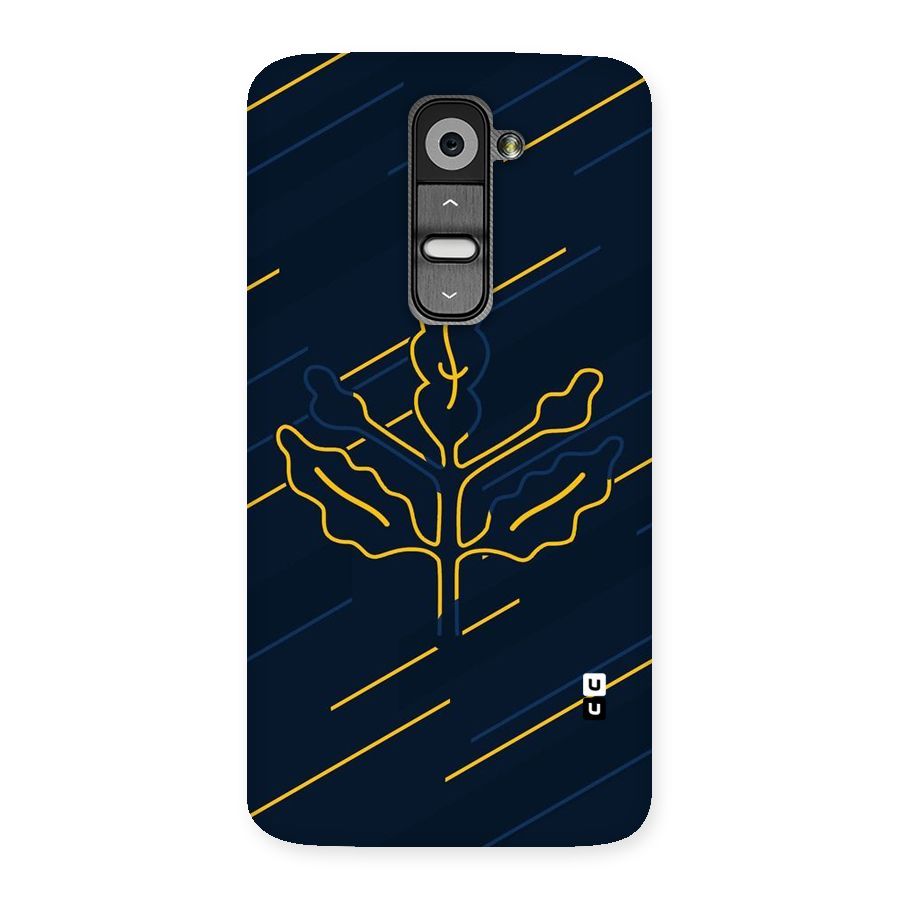 Yellow Leaf Line Back Case for LG G2