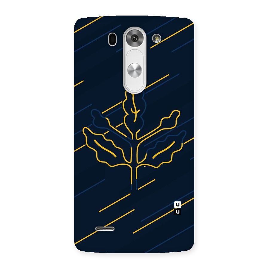 Yellow Leaf Line Back Case for LG G3 Mini