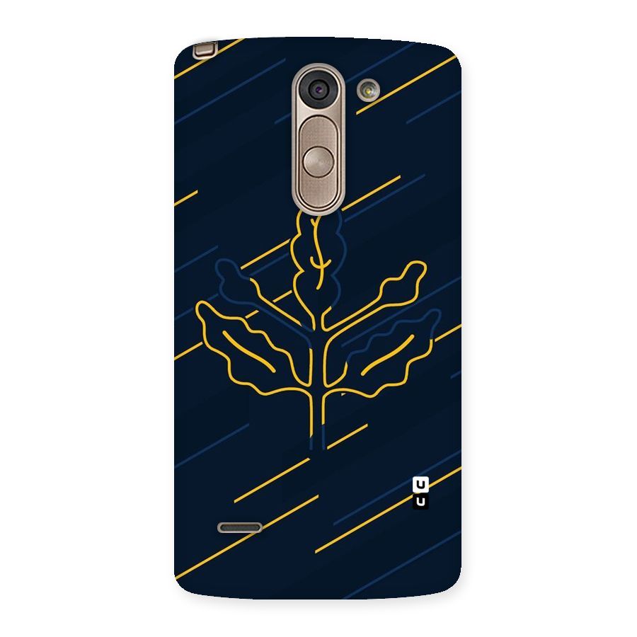 Yellow Leaf Line Back Case for LG G3 Stylus