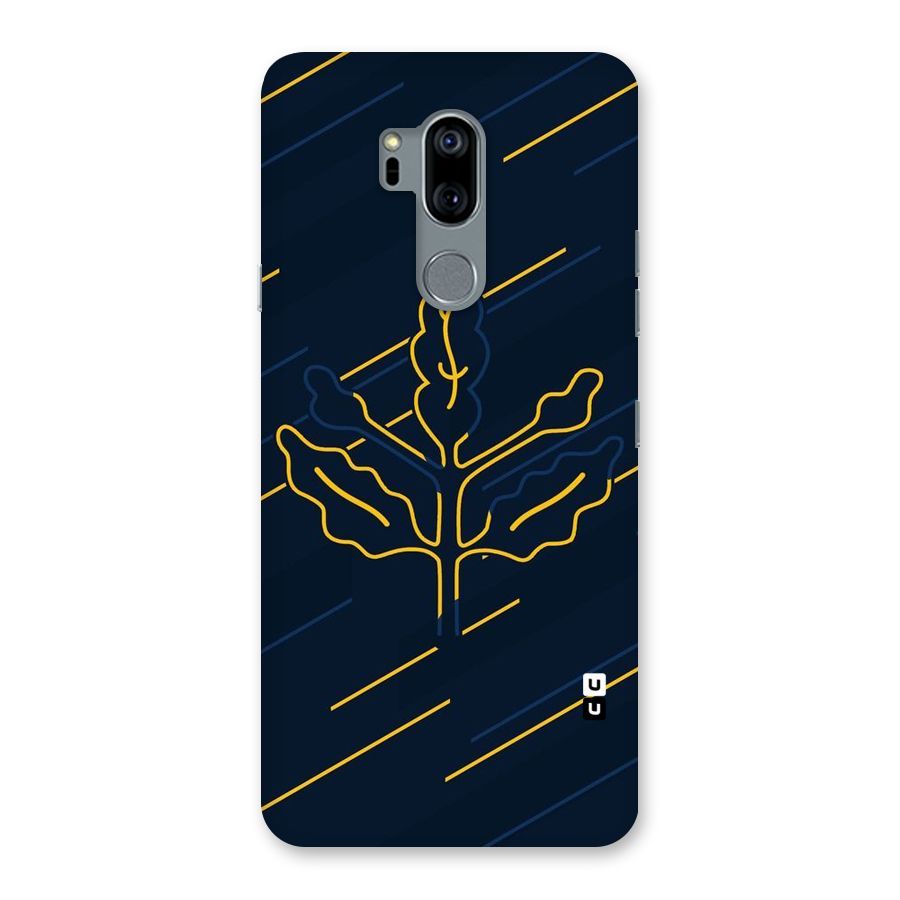 Yellow Leaf Line Back Case for LG G7