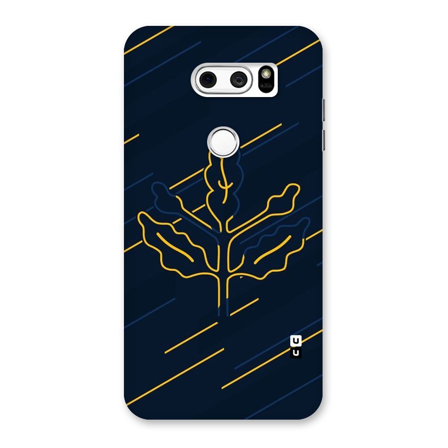 Yellow Leaf Line Back Case for LG V30