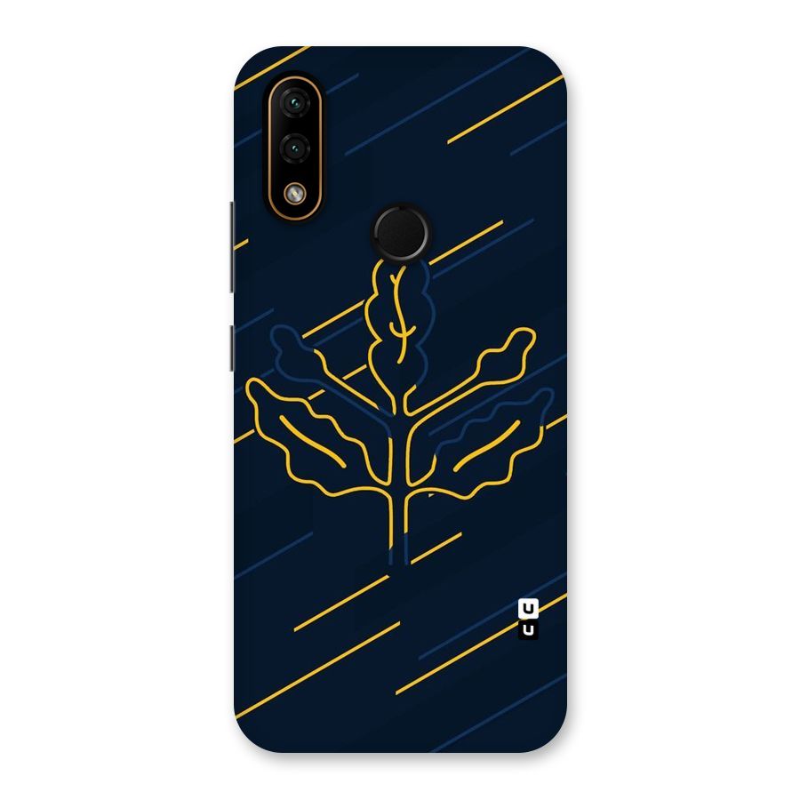Yellow Leaf Line Back Case for Lenovo A6 Note