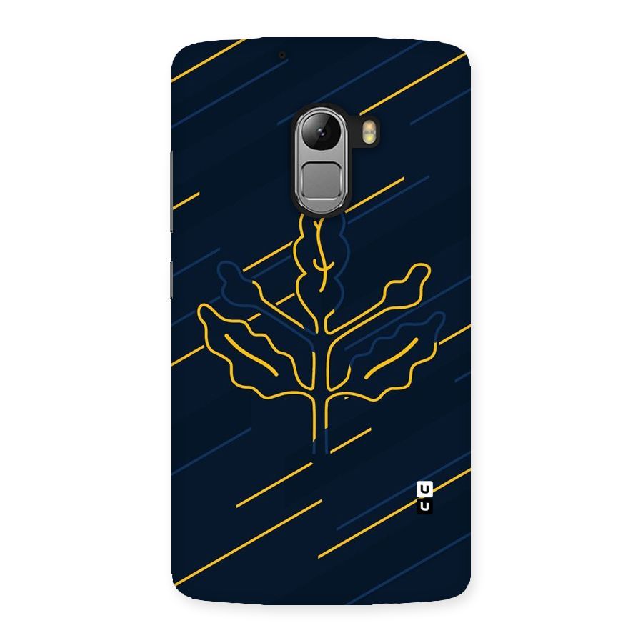 Yellow Leaf Line Back Case for Lenovo K4 Note