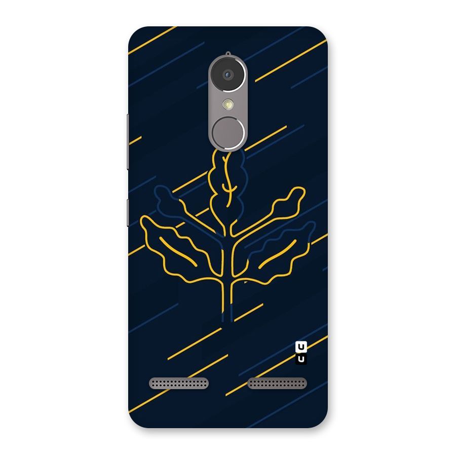 Yellow Leaf Line Back Case for Lenovo K6
