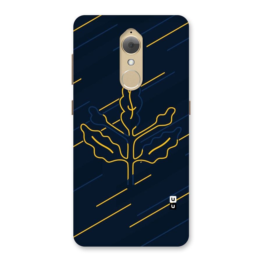 Yellow Leaf Line Back Case for Lenovo K8