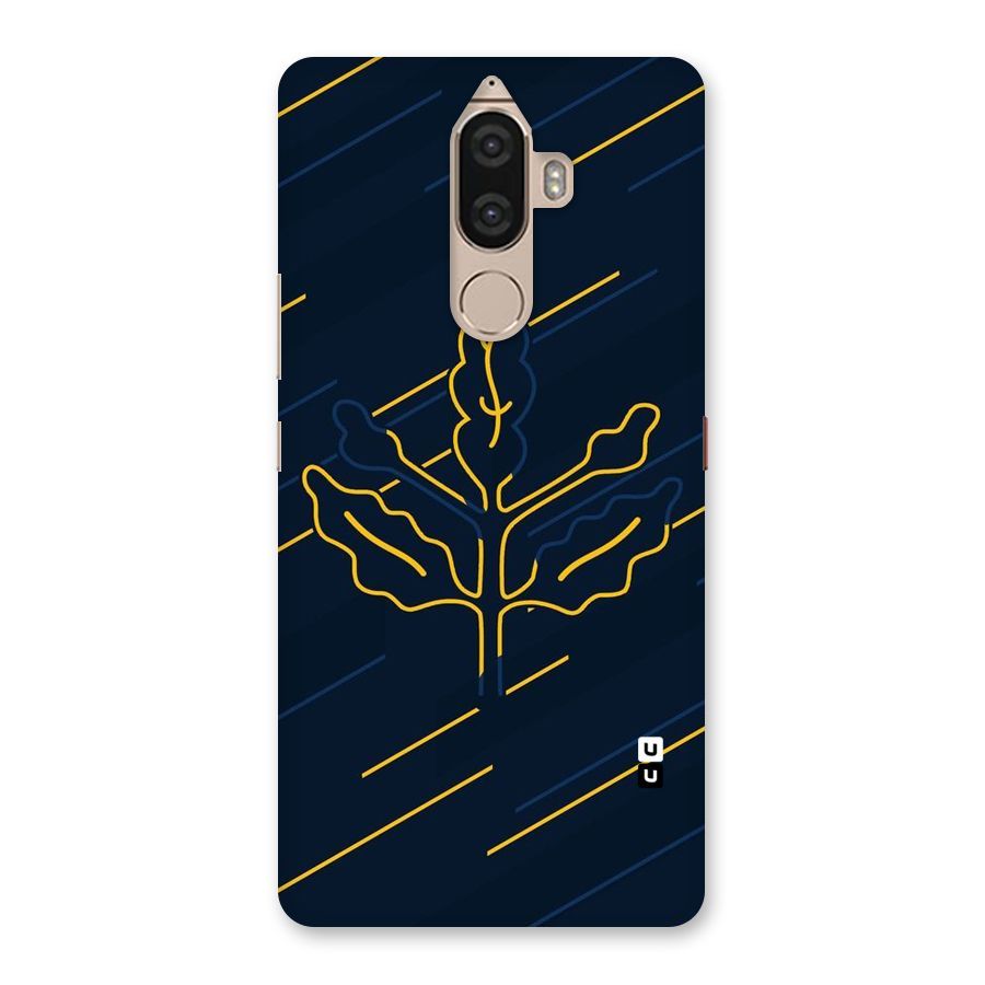 Yellow Leaf Line Back Case for Lenovo K8 Note