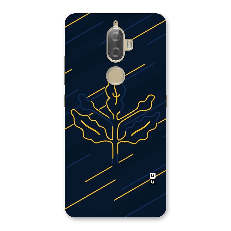 Yellow Leaf Line Back Case for Lenovo K8 Plus